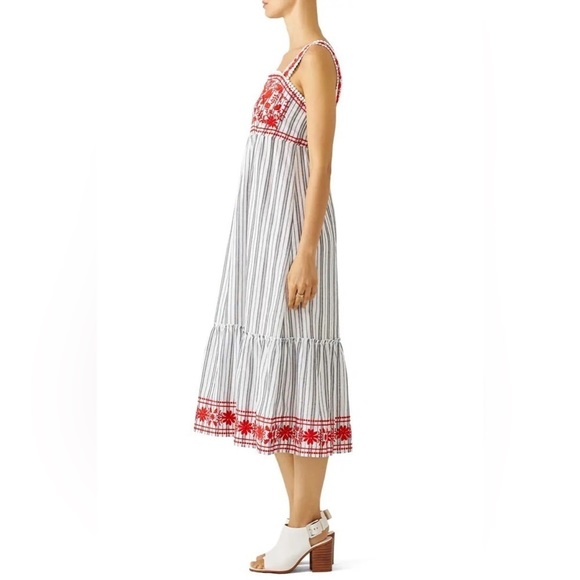 Kate Spade Broome Street Stripe Embroidered Maxi Dress - Picture 5 of 6